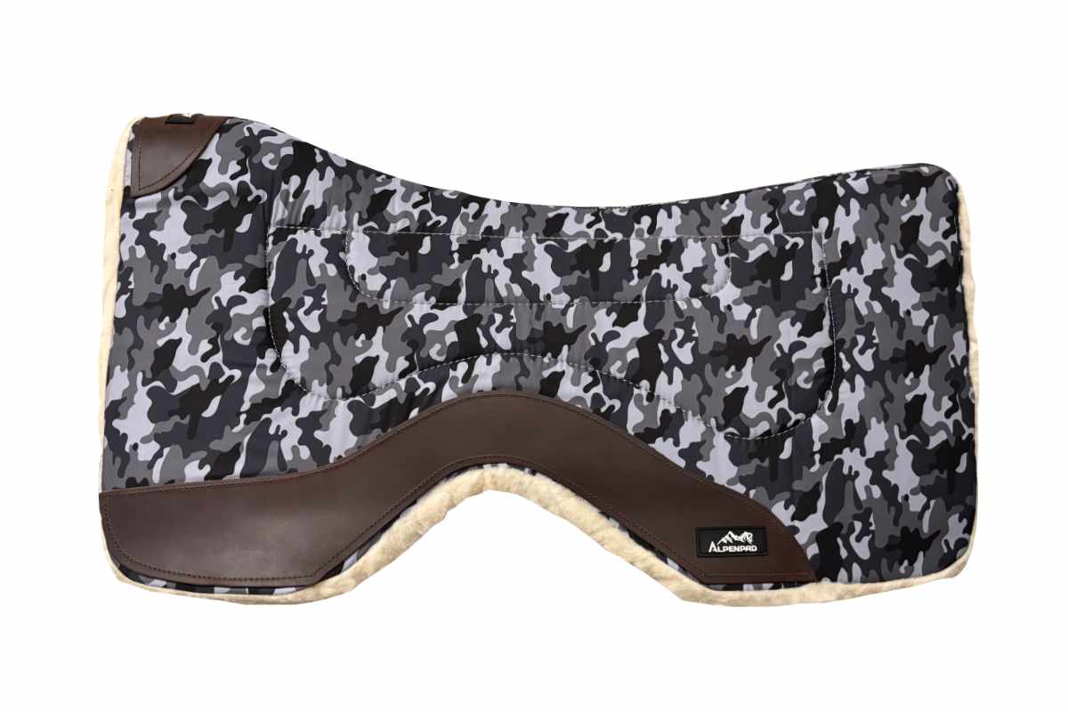 AlpenPad Working Line – Canvas Pad mit Fellunterseite – Pro Line Schnitt – Grey Camouflage– 79 cm oder 75 cm