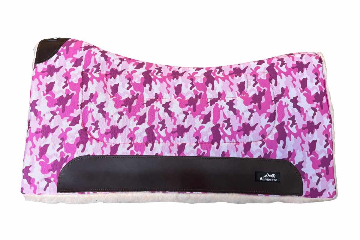 AlpenPad Working Line – Canvas Pad mit Fellunterseite – Pink Camouflage