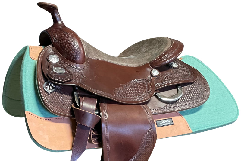 AlpenPad 2.0 – High Quality Westernpad – Mint / Roughout Leder