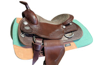 AlpenPad 2.0 – High Quality Westernpad – Mint / Roughout Leder