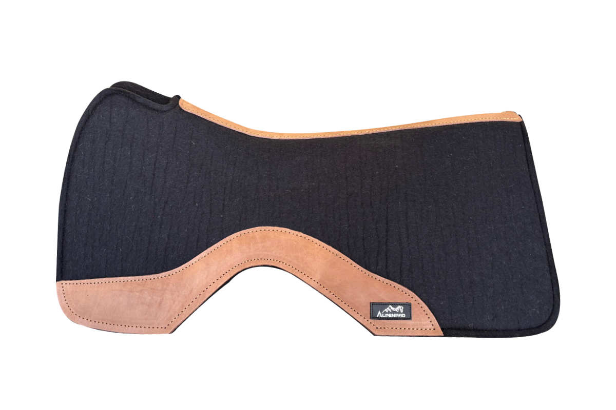 AlpenPad Pro Line – High Quality Performance Westernpad – Black / brown leather