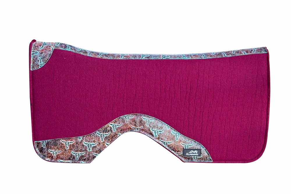 AlpenPad Pro Line – Performance Westernpad Wine Red Büffel Print