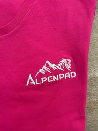 AlpenPad – Besticktes Baumwoll Shirt  – Pink - Horse_Art_Bodensee