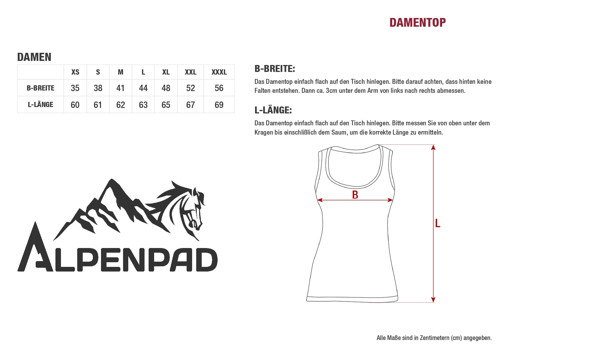 AlpenPad – Besticktes Baumwoll Top – Pink - Horse_Art_Bodensee