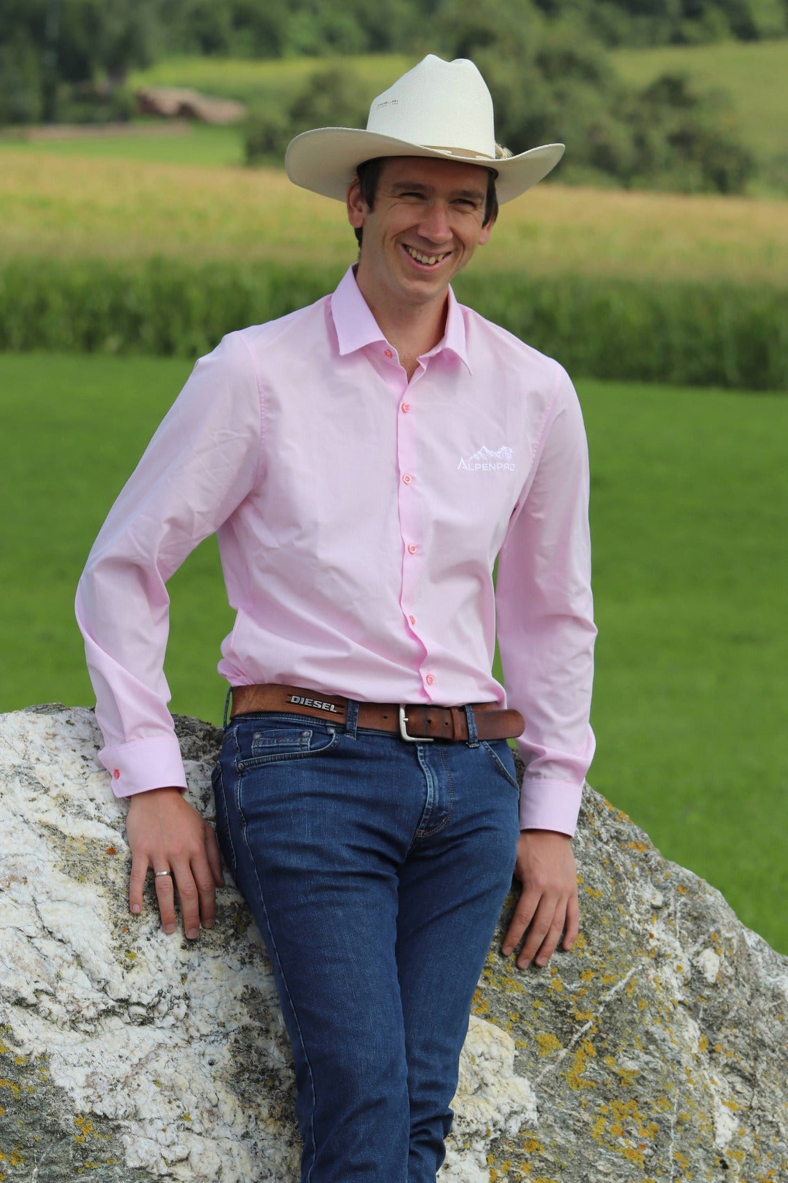 AlpenPad Showhemd / Herren / rosa - Horse_Art_Bodensee