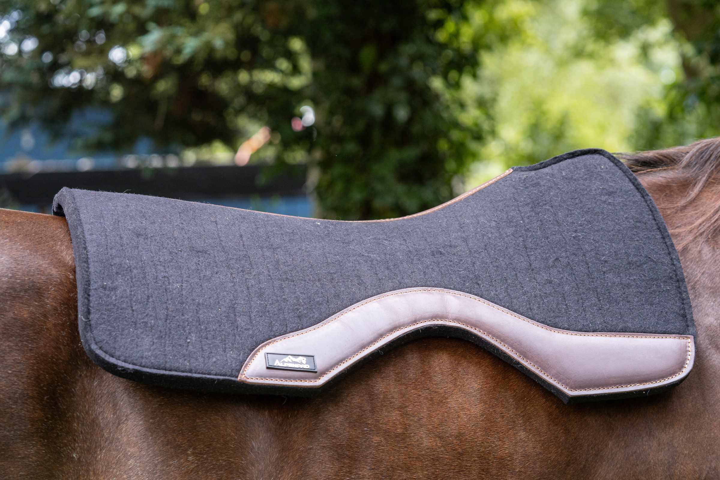 AlpenPad Pro Line Free – Performance Westernpad Widerristfrei – Braun / helles Leder