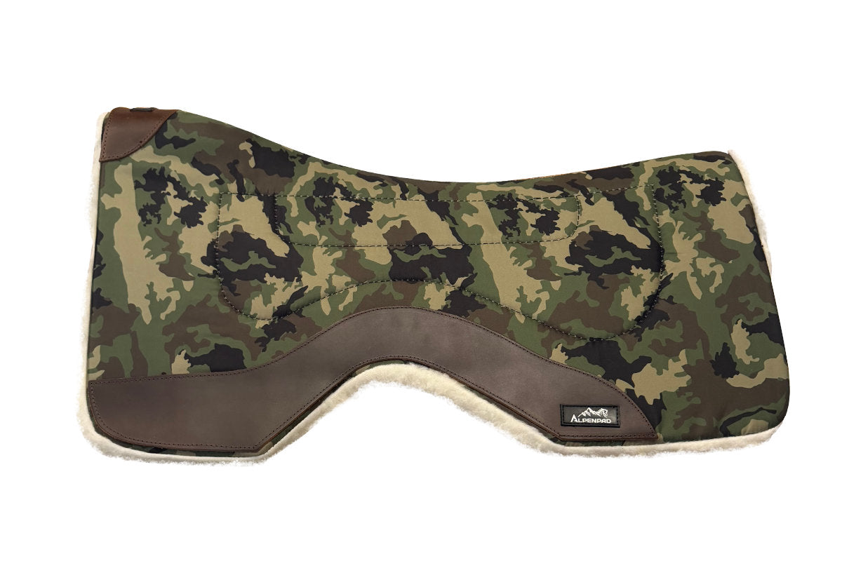 AlpenPad Working Line – Canvas Pad mit Fellunterseite – Pro Line Schnitt – Green Camouflage– 79 cm oder 75 cm