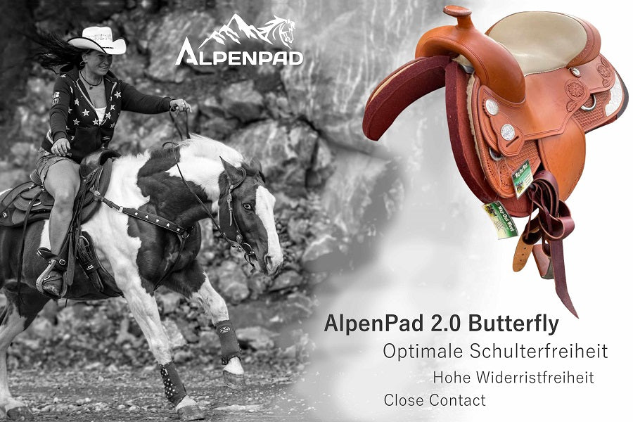 AlpenPad 2.0 Butterfly Pad – maximale Widerrist & Schulterfreiheit – Braun