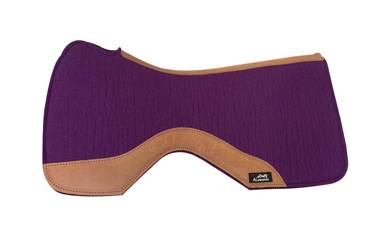 AlpenPad Pro Line Free – Performance Westernpad Widerristfrei – Lila / helles Leder