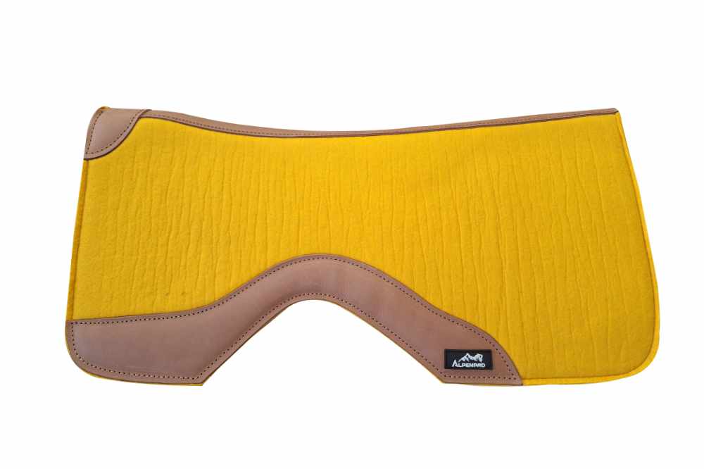 AlpenPad Pro Line – Performance Westernpad Gelb / helles Leder
