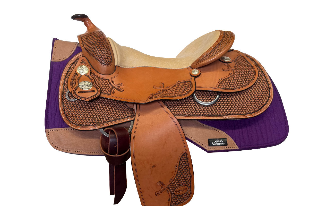 AlpenPad Pro Line – kurze Version 75 cm –  Lila / helles Leder
