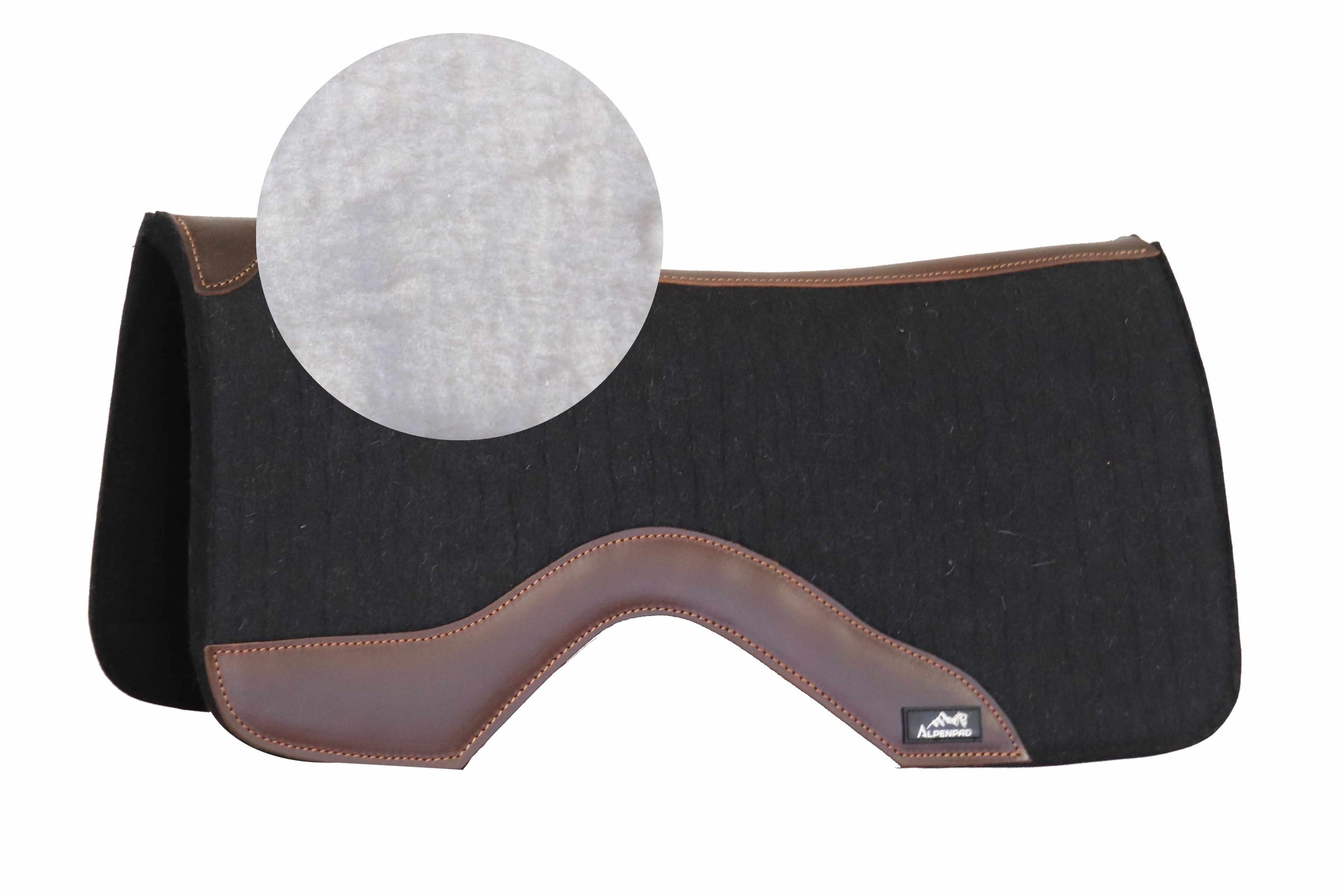 AlpenPad Pro Line – Performance Westernpad Black – Fleece Unterseite