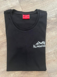 AlpenPad – Besticktes Baumwoll Shirt  – Schwarz - Horse_Art_Bodensee